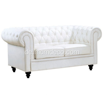 Wohnzimmer Chesterfield Zweisitzer Ledersofa